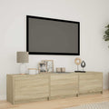Fernsehschrank mit LED mit LED Sonoma-Eiche 165 x 34 x 40 cm