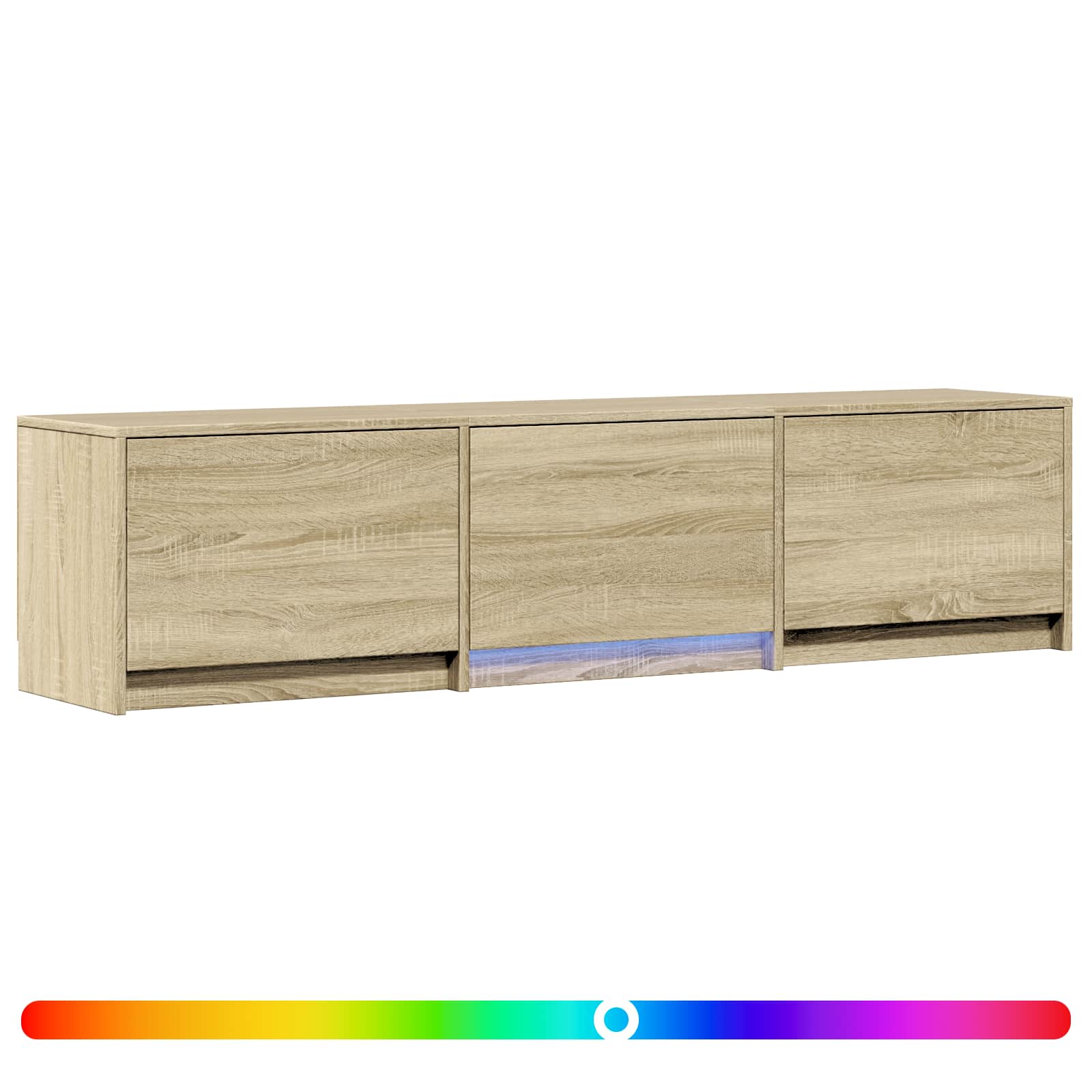 Fernsehschrank mit LED mit LED Sonoma-Eiche 165 x 34 x 40 cm