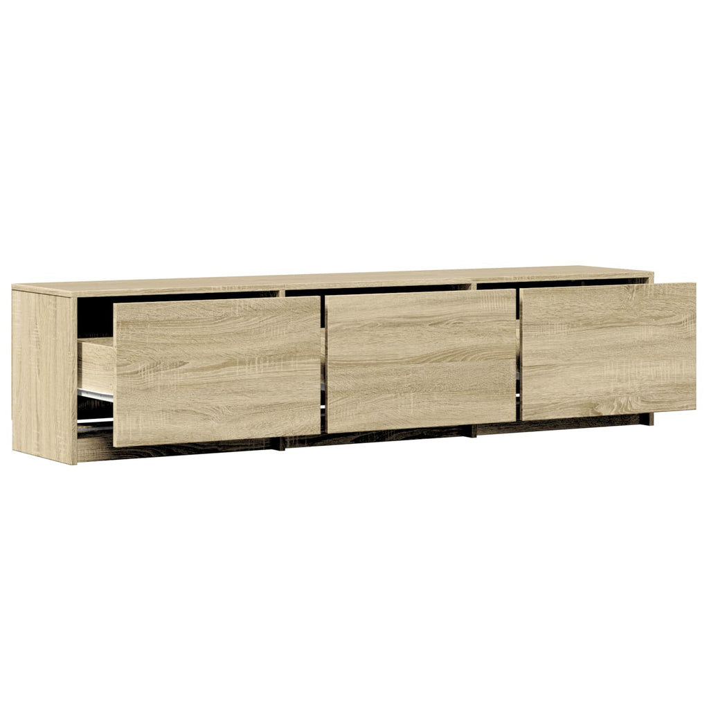 Fernsehschrank mit LED mit LED Sonoma-Eiche 165 x 34 x 40 cm