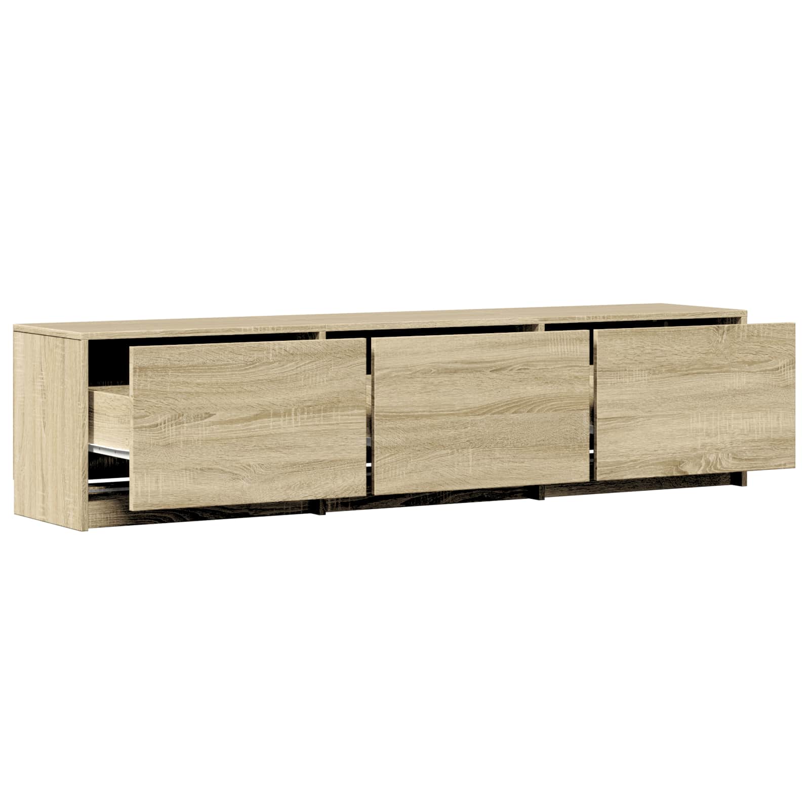 Fernsehschrank mit LED mit LED Sonoma-Eiche 165 x 34 x 40 cm