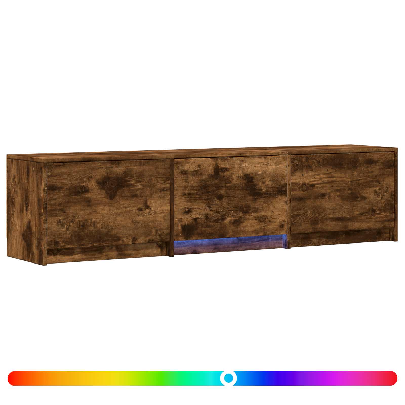 Fernsehschrank mit LED Geräucherte Eiche 165 x 34 x 40 cm