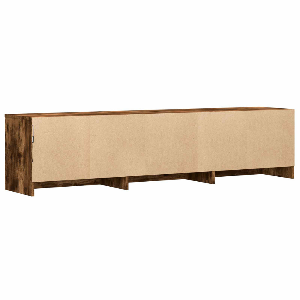 Fernsehschrank mit LED Geräucherte Eiche 165 x 34 x 40 cm