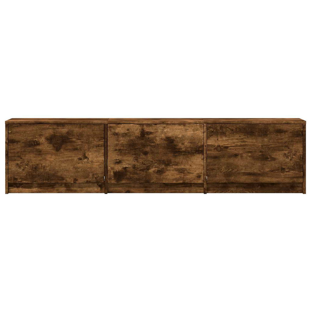 Fernsehschrank mit LED Geräucherte Eiche 165 x 34 x 40 cm