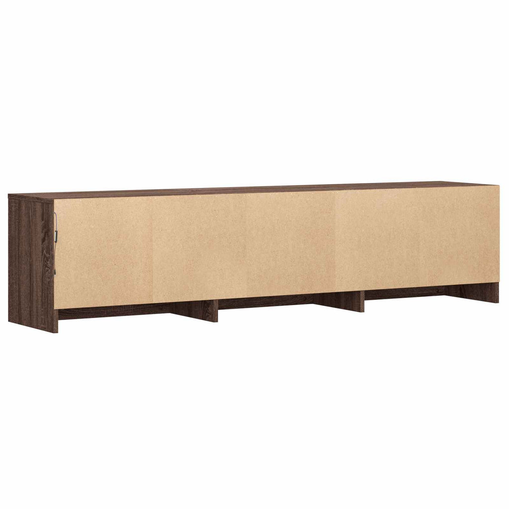 Fernsehschrank mit LED Braun Eichen-Optik 165 x 34 x 40 cm