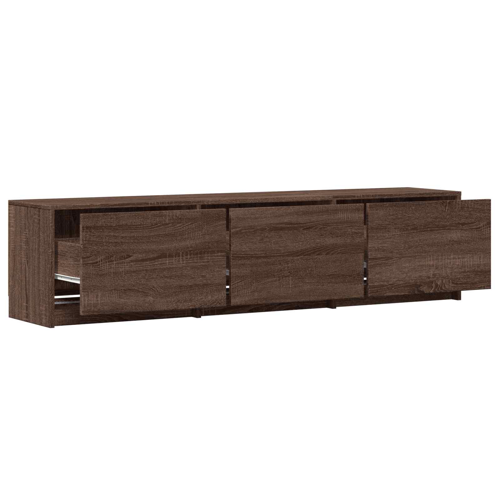 Fernsehschrank mit LED Braun Eichen-Optik 165 x 34 x 40 cm