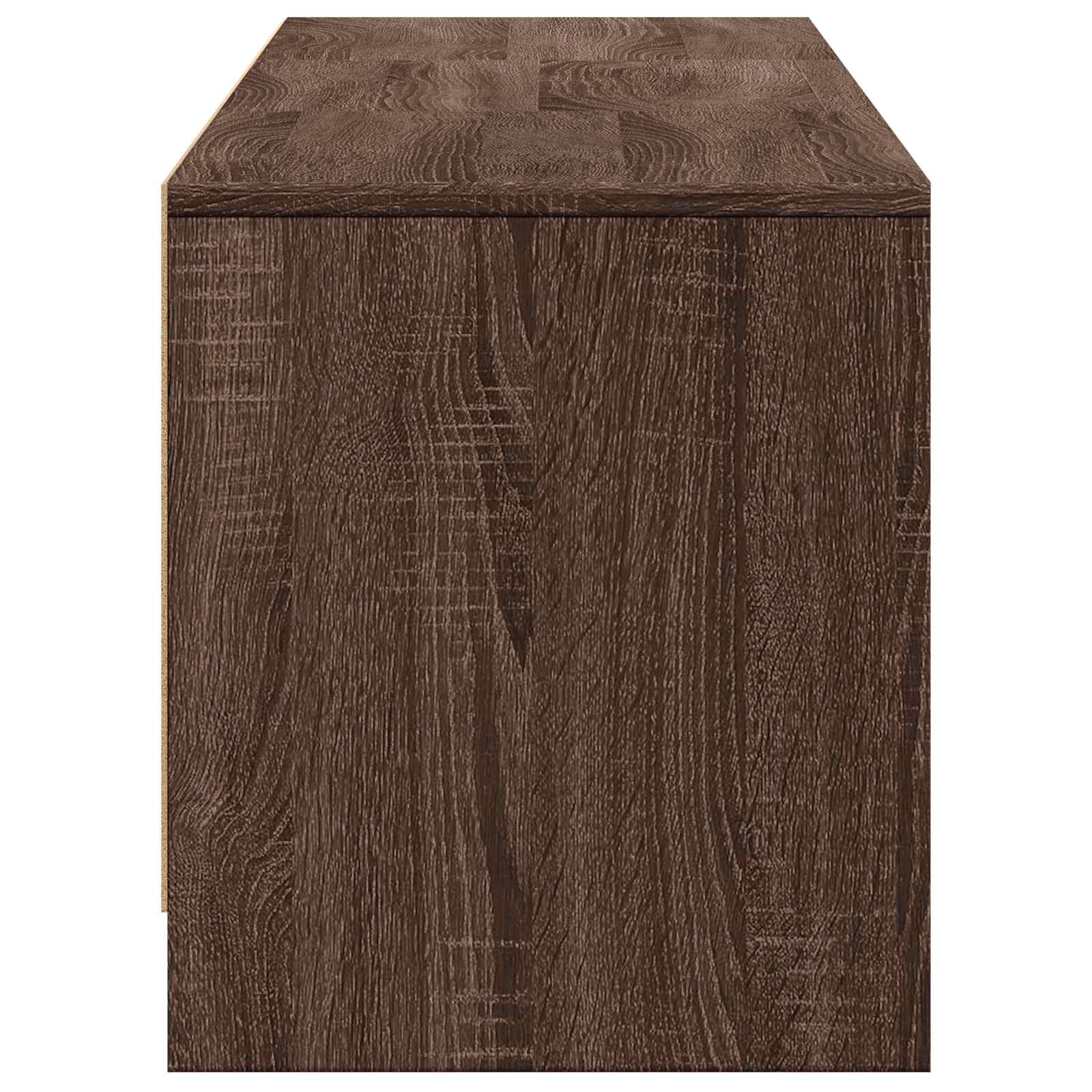 Fernsehschrank mit LED Braun Eichen-Optik 165 x 34 x 40 cm