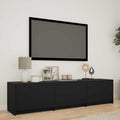 Fernsehschrank mit LED Schwarz 165 x 34 x 40 cm Holzwerkstoff