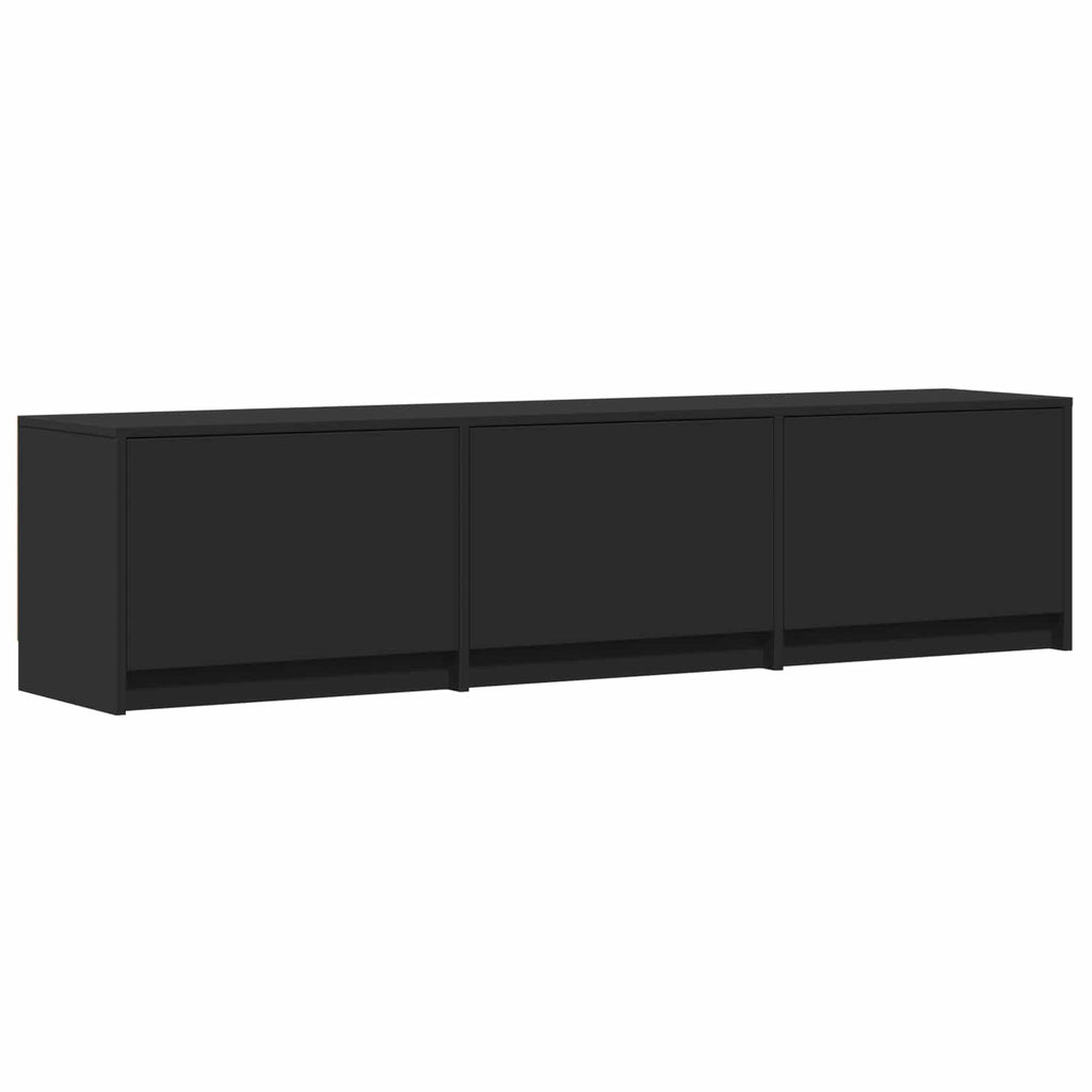 Fernsehschrank mit LED Schwarz 165 x 34 x 40 cm Holzwerkstoff