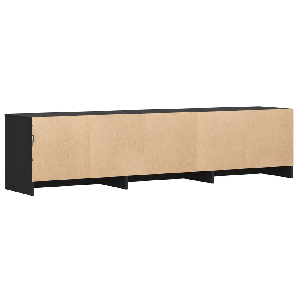 Fernsehschrank mit LED Schwarz 165 x 34 x 40 cm Holzwerkstoff