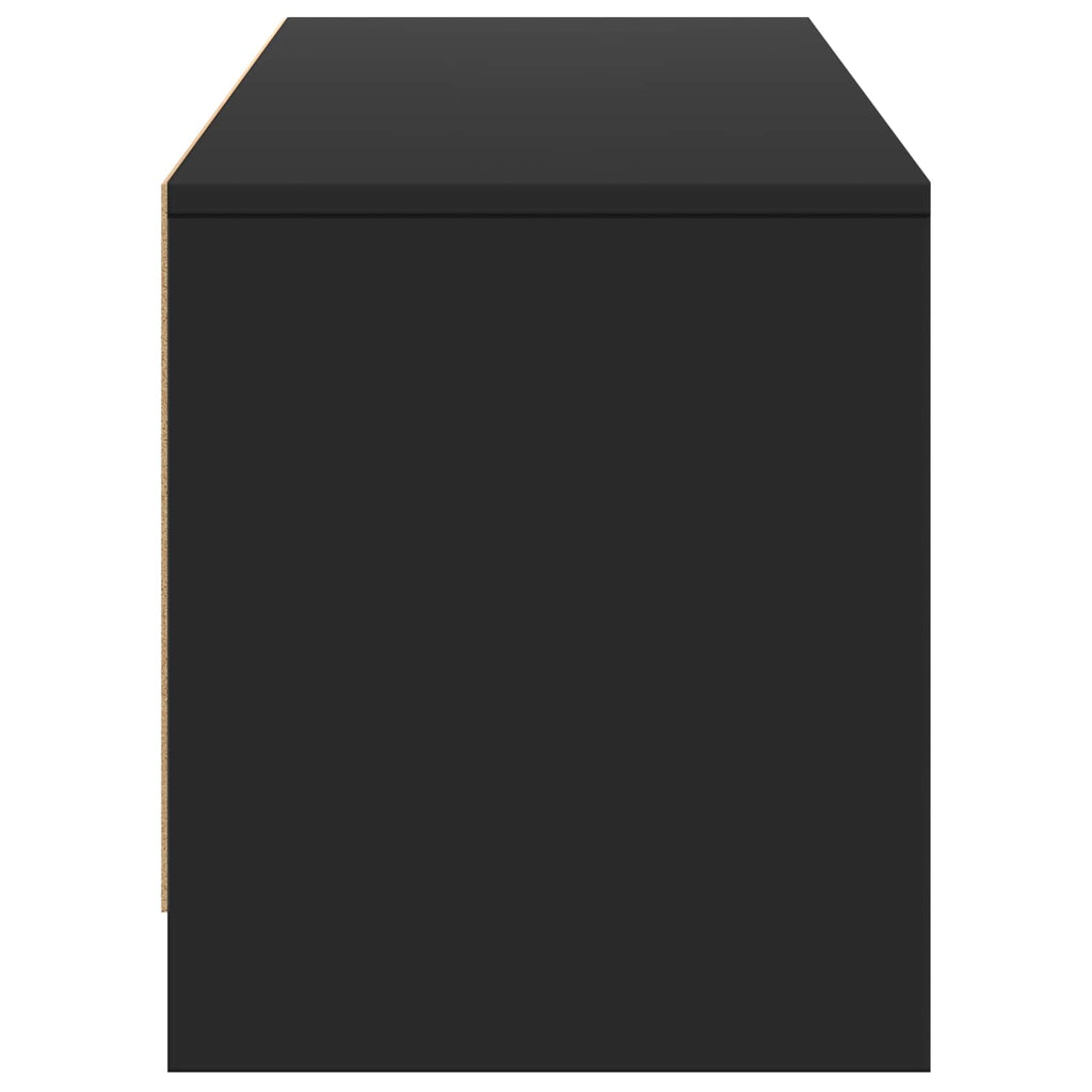 Fernsehschrank mit LED Schwarz 165 x 34 x 40 cm Holzwerkstoff