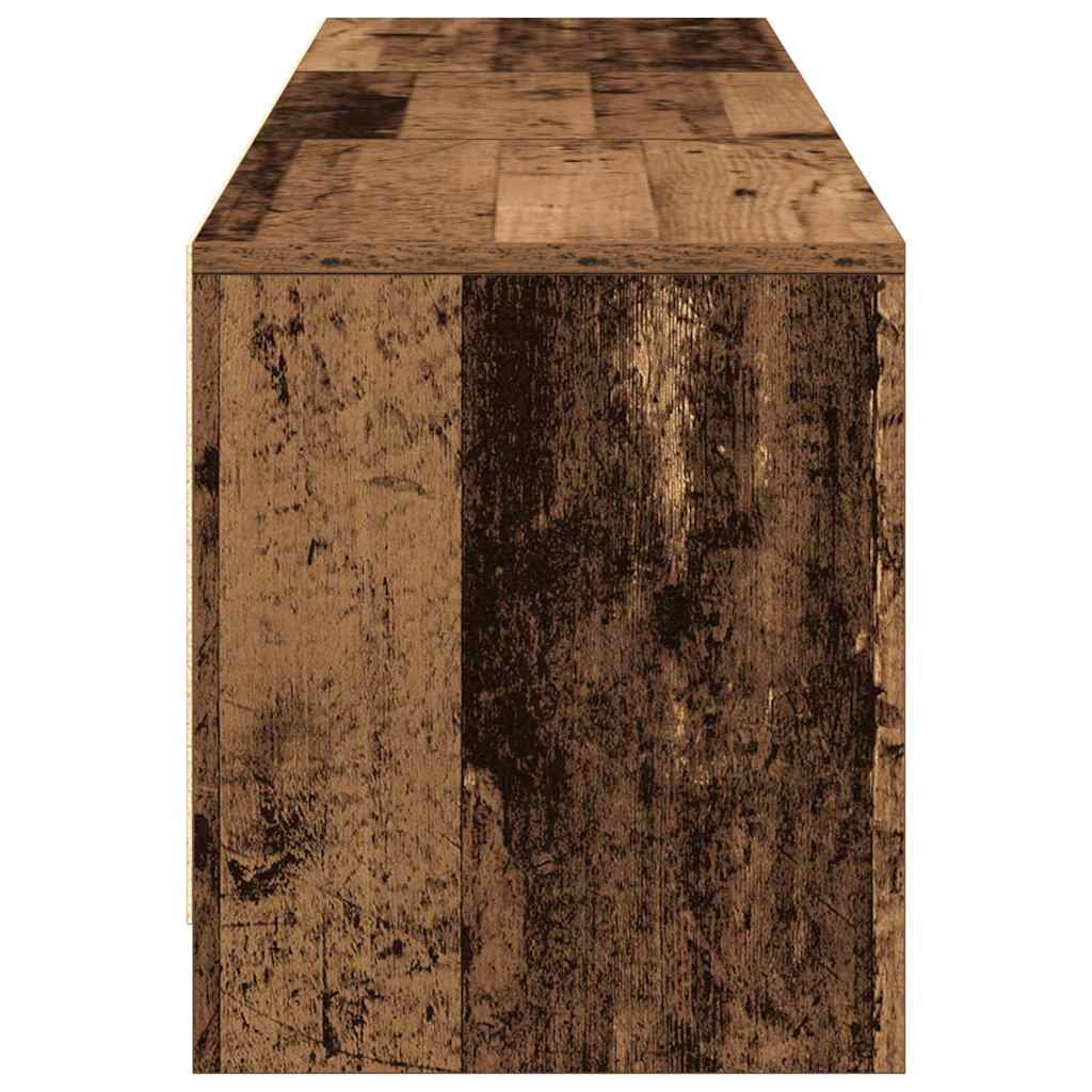 Fernsehschrank mit LED Altholz 165 x 34 x 40 cm Holzwerkstoff
