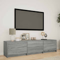 Fernsehschrank mit LED mit LED Graues Sonoma 165 x 34 x 40 cm