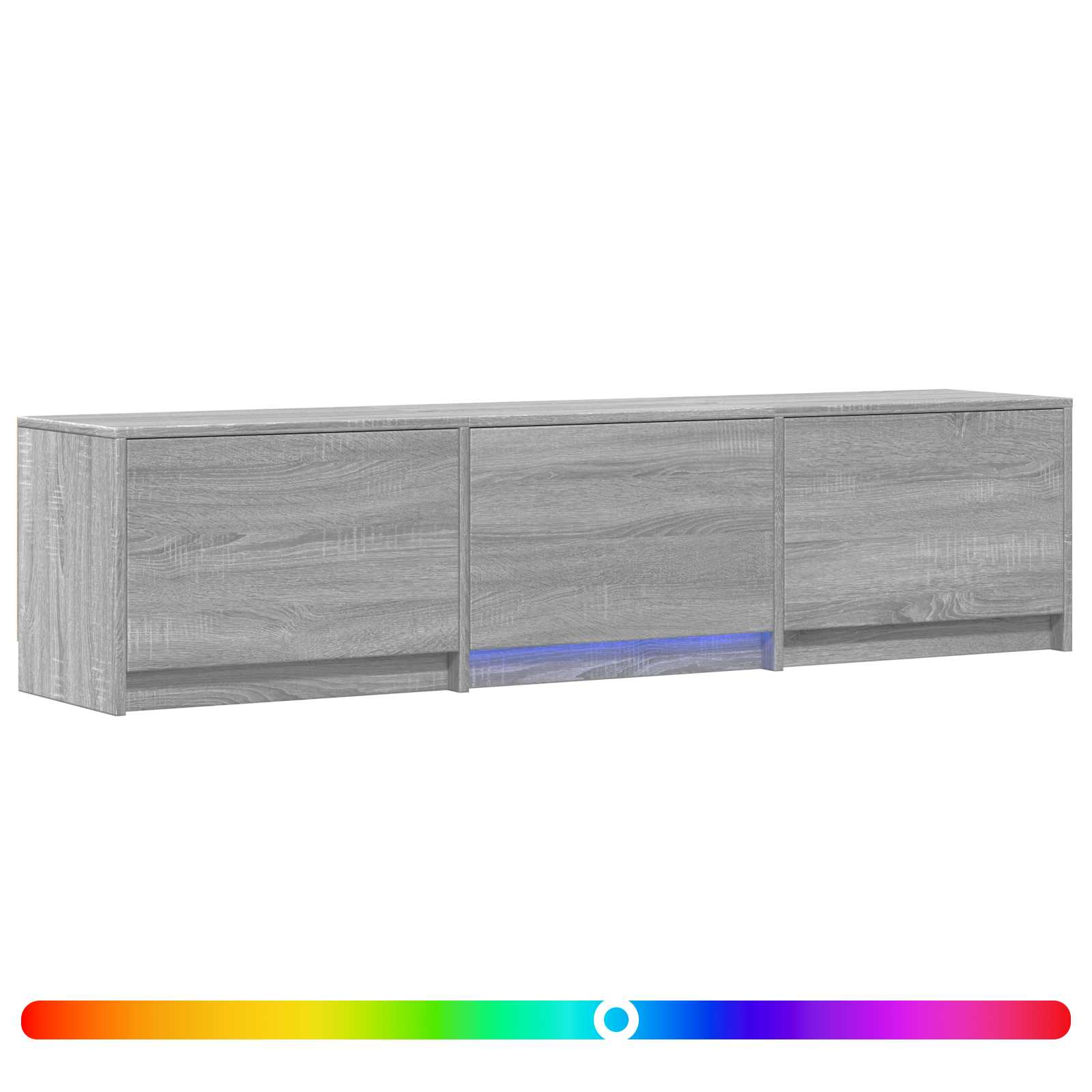 Fernsehschrank mit LED mit LED Graues Sonoma 165 x 34 x 40 cm