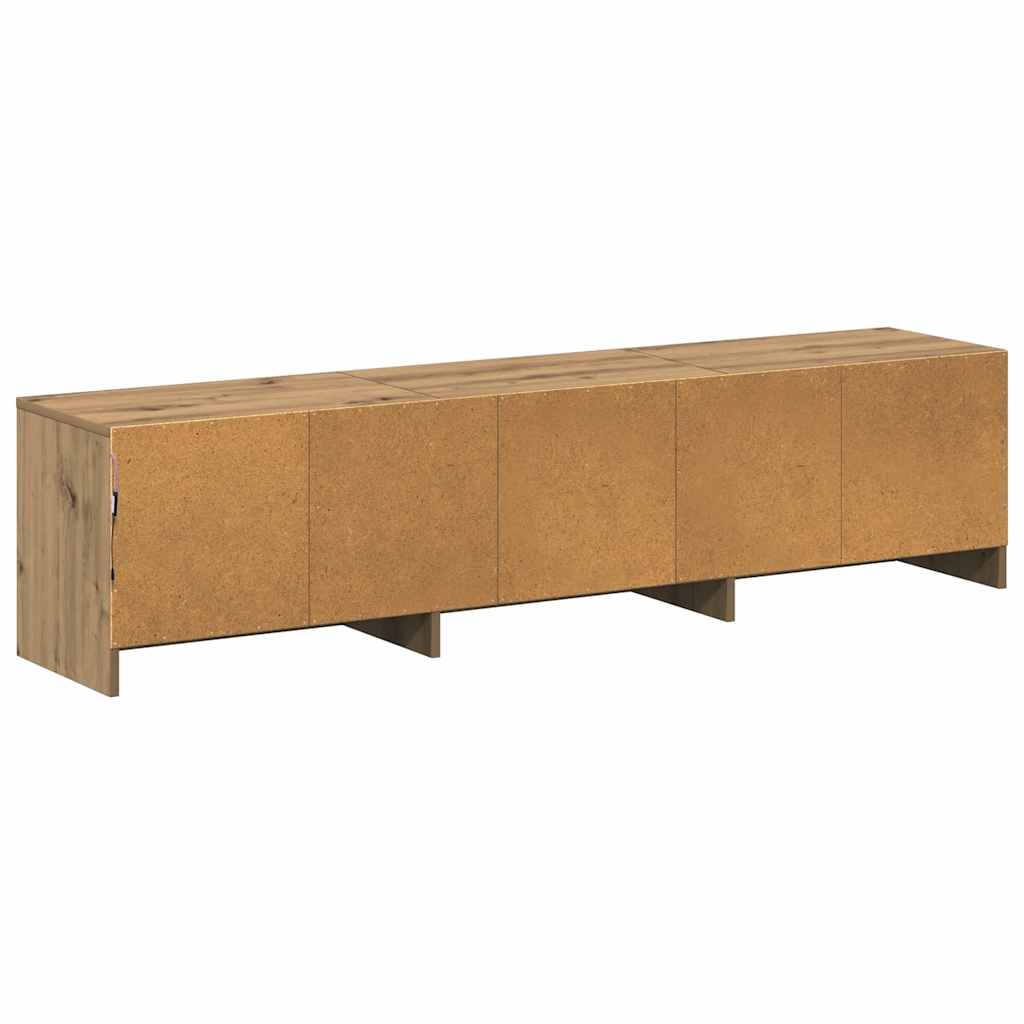Fernsehschrank mit LED Kunsthandwerk Eiche 165 x 34 x 40 cm