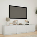 Fernsehschrank mit LED Weiß 165 x 34 x 40 cm Holzwerkstoff