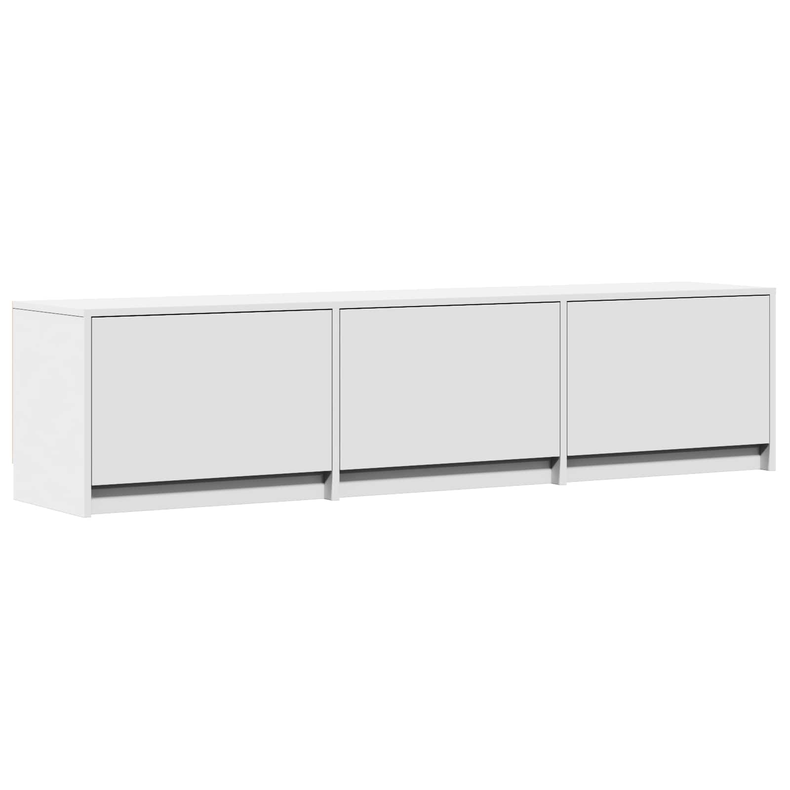 Fernsehschrank mit LED Weiß 165 x 34 x 40 cm Holzwerkstoff