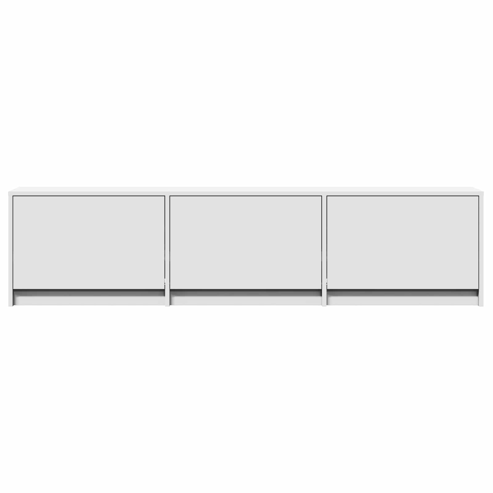 Fernsehschrank mit LED Weiß 165 x 34 x 40 cm Holzwerkstoff