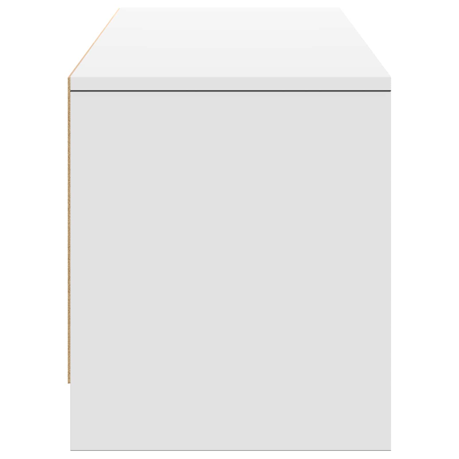 Fernsehschrank mit LED Weiß 165 x 34 x 40 cm Holzwerkstoff