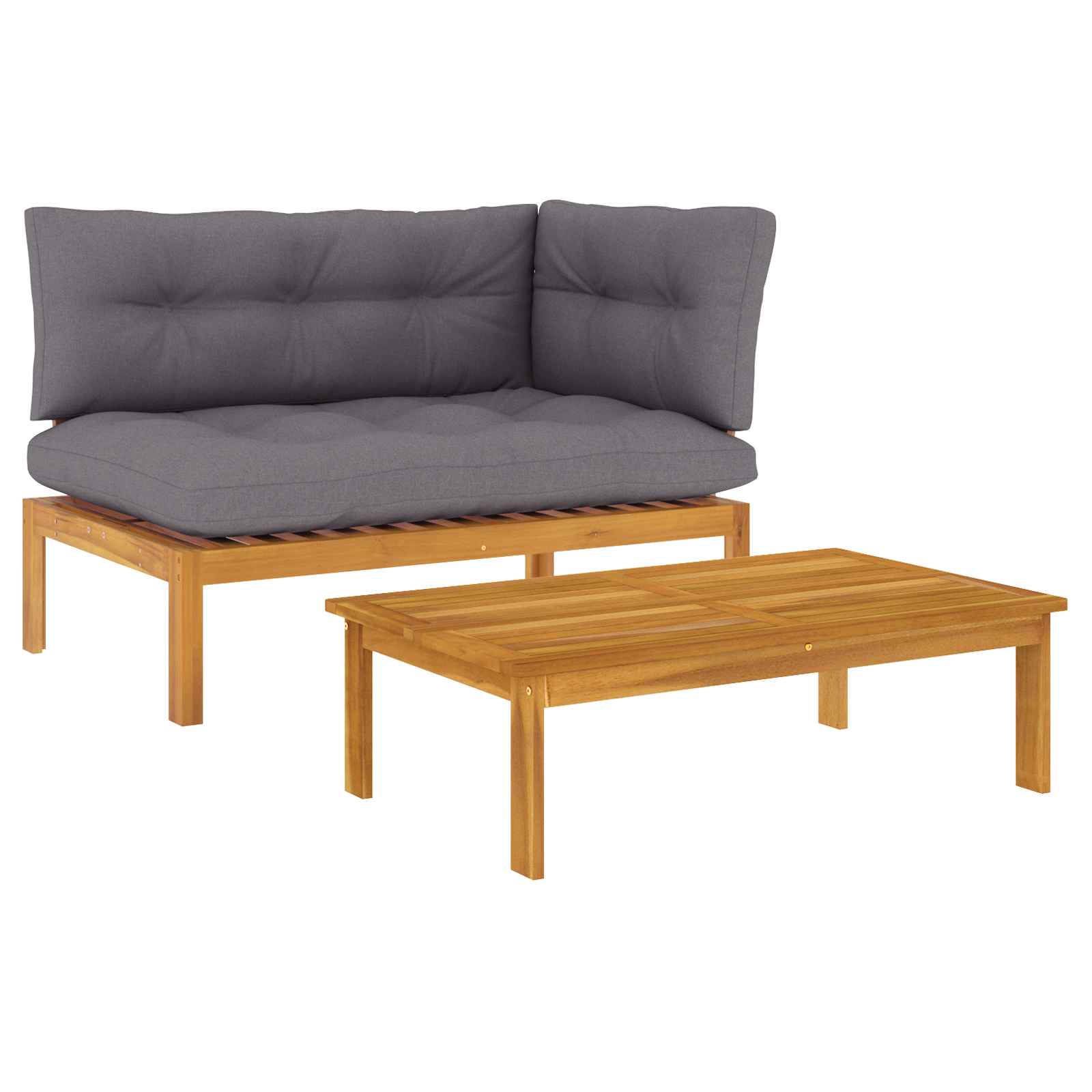 2 pcs Akazienholz Braun