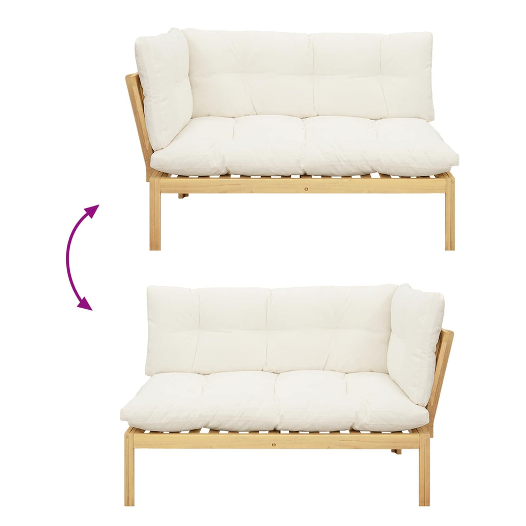 2 pcs Akazienholz Hellbraun