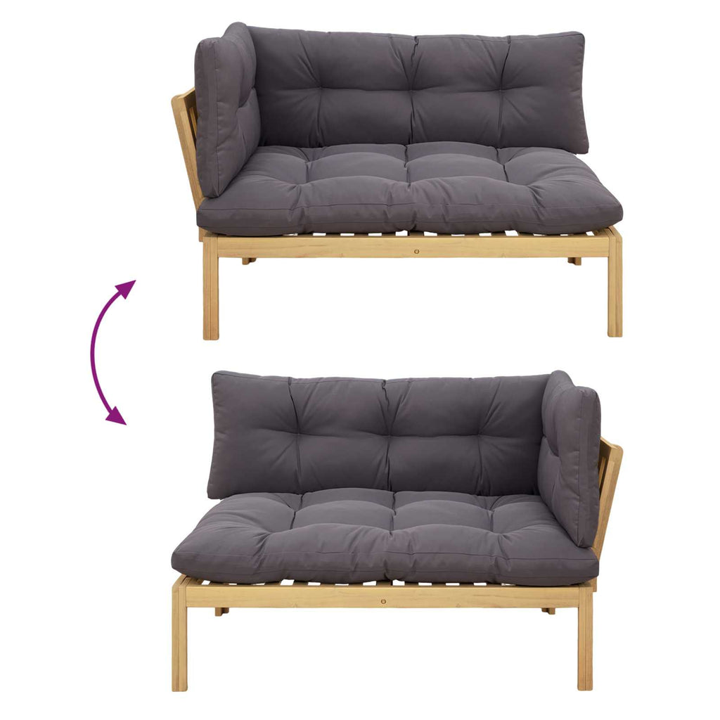2 pcs Akazienholz Hellbraun
