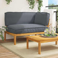 Sofa Set Uni Anthrazit 133 x 92 x 69 cm Massivholz Akazie