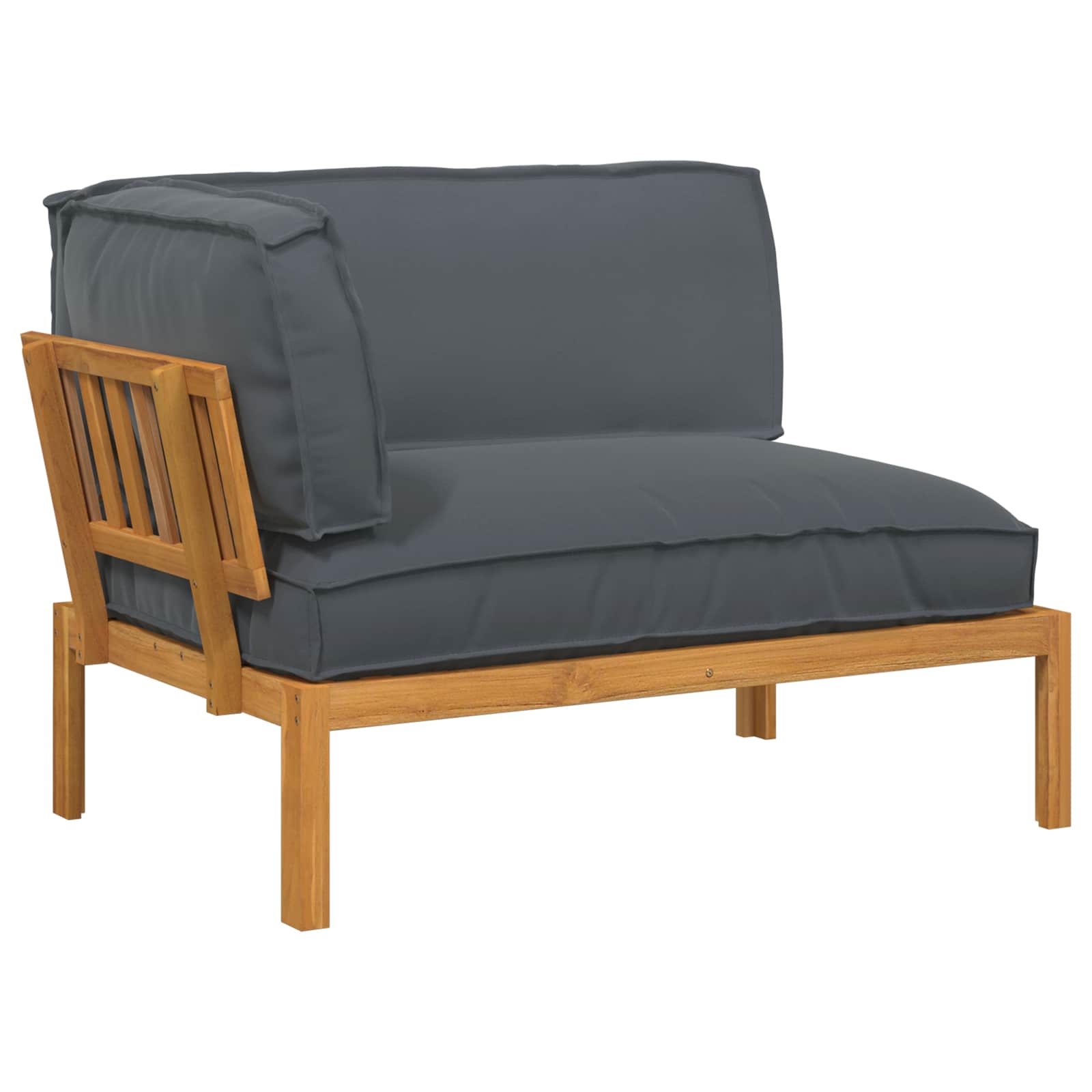 Sofa Set Uni Anthrazit 133 x 92 x 69 cm Massivholz Akazie