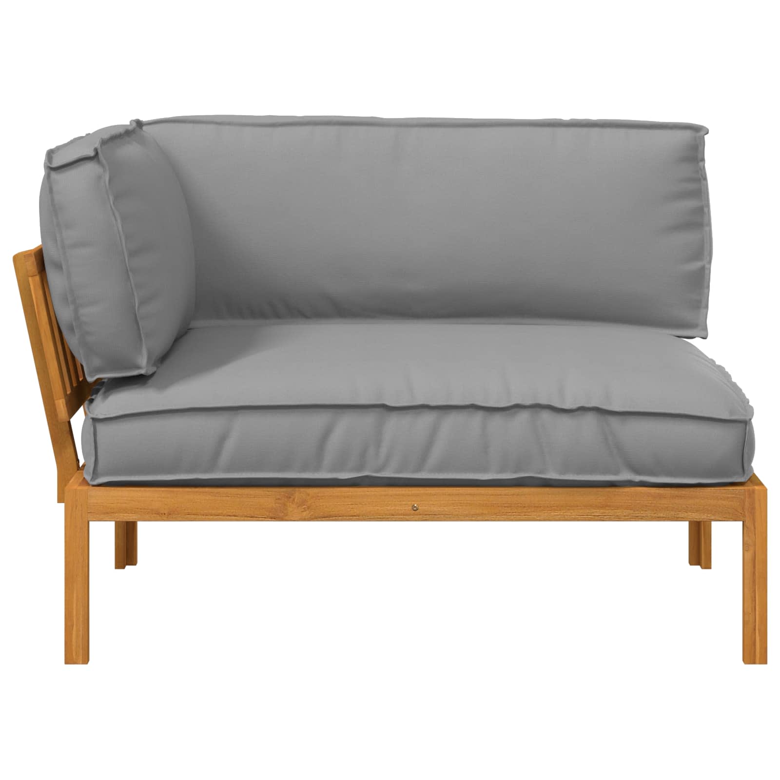 Sofa Set mit Kissen Uni Grau 133 x 92 x 69 cm Massivholz Akazie