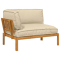 Sofa Set mit Kissen Beige 133 x 92 x 69 cm Massivholz Akazie