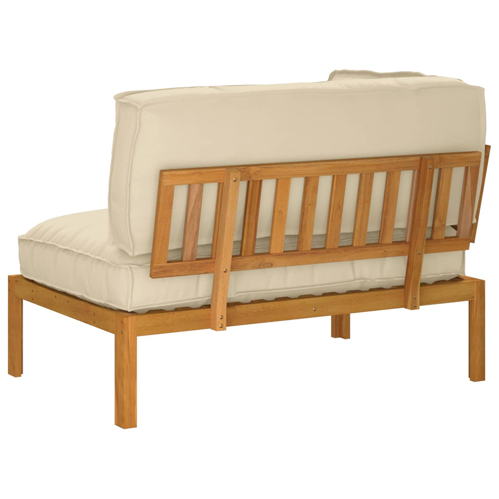 Sofa Set mit Kissen Beige 133 x 92 x 69 cm Massivholz Akazie