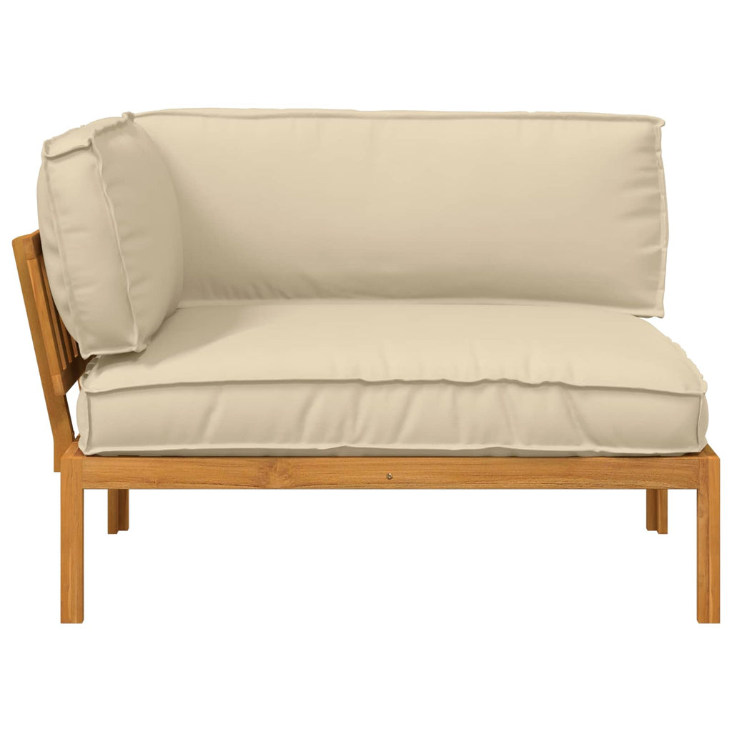 Sofa Set mit Kissen Beige 133 x 92 x 69 cm Massivholz Akazie