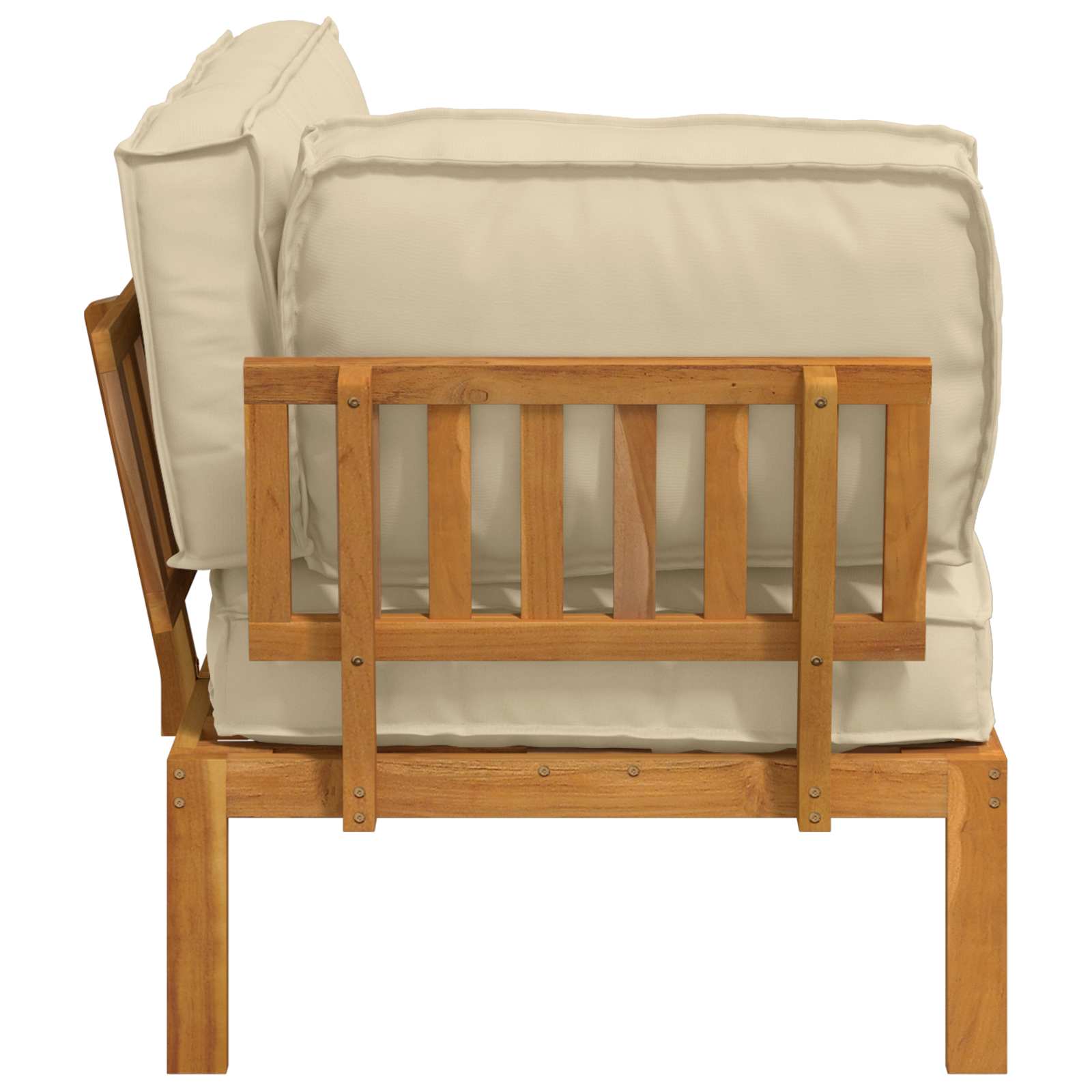 Sofa Set mit Kissen Beige 133 x 92 x 69 cm Massivholz Akazie