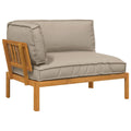 Sofa Set mit Kissen Taupe 133 x 92 x 69 cm Massivholz Akazie