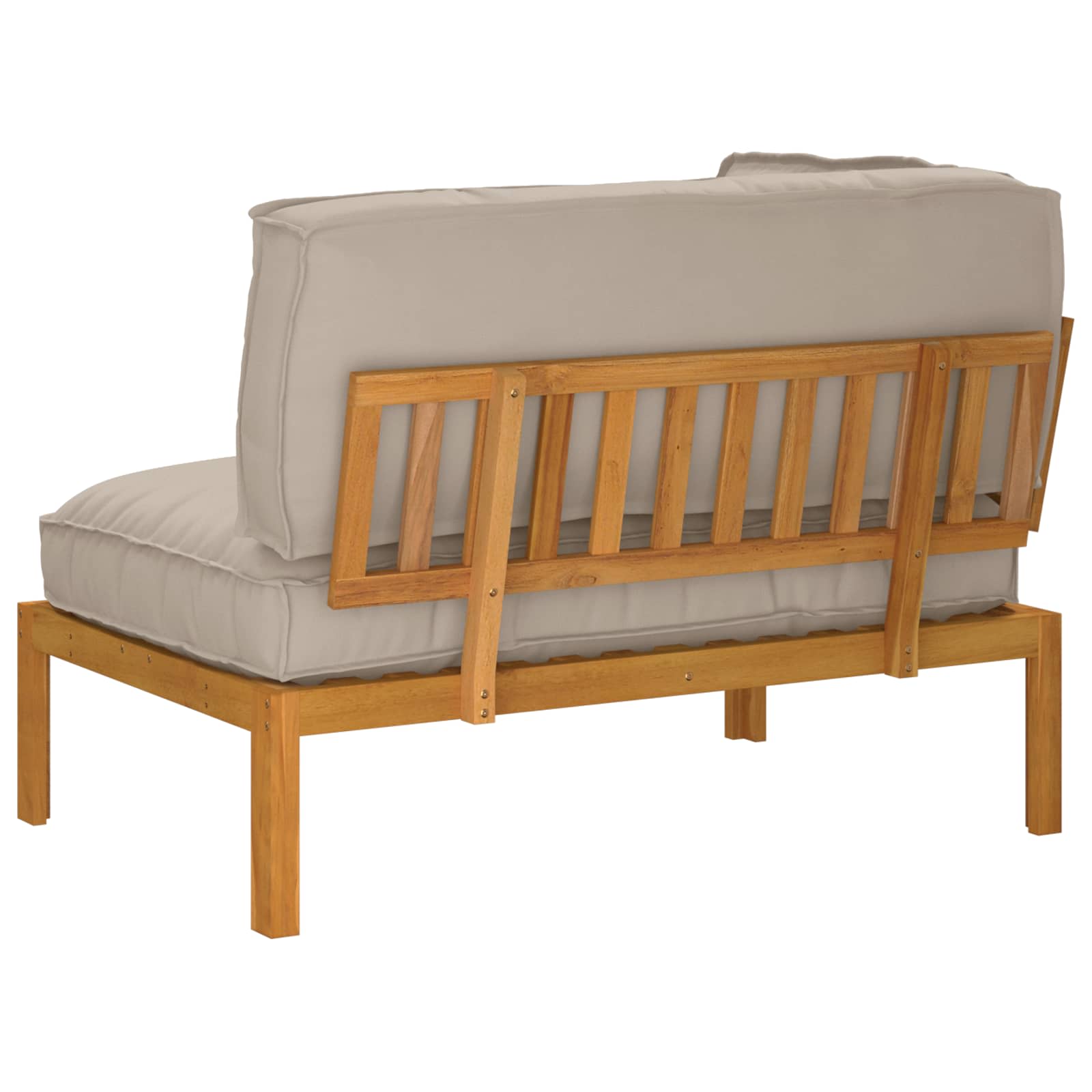 Sofa Set mit Kissen Taupe 133 x 92 x 69 cm Massivholz Akazie