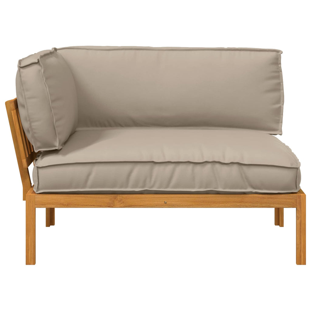 Sofa Set mit Kissen Taupe 133 x 92 x 69 cm Massivholz Akazie