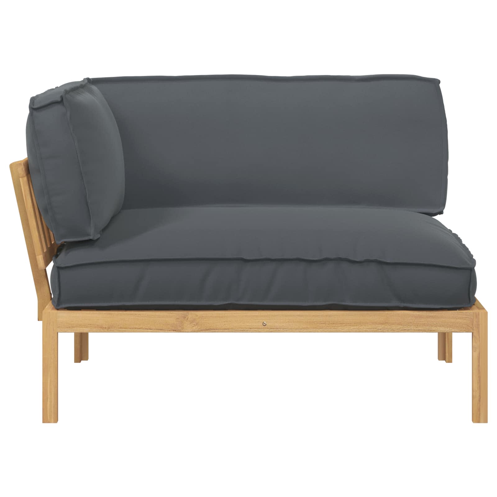 Sofa Set Uni Anthrazit 133 x 92 x 69 cm Massivholz Akazie