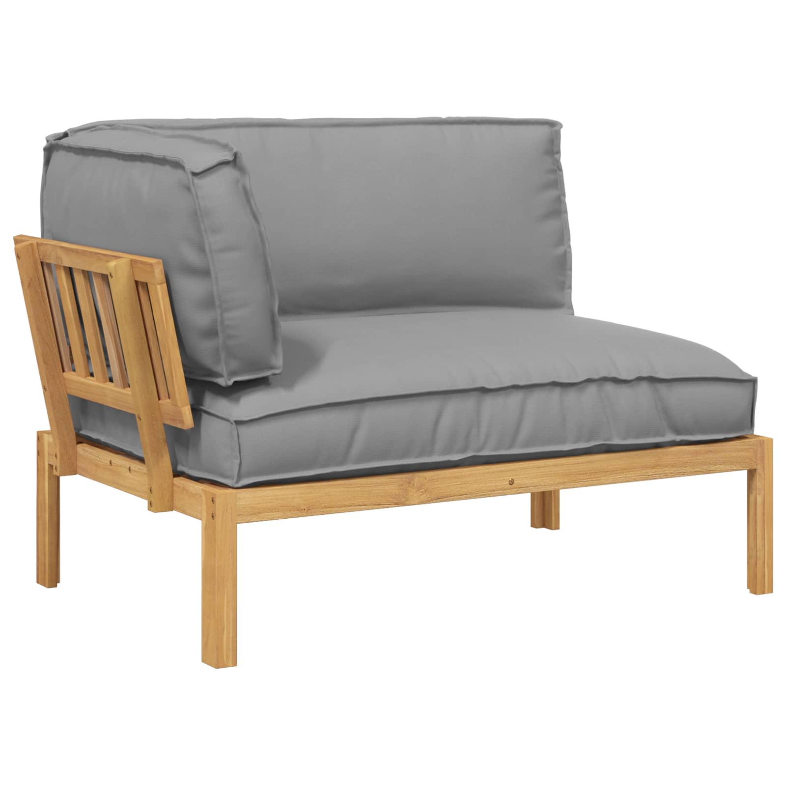 Sofa Set mit Kissen Uni Grau 133 x 92 x 69 cm Massivholz Akazie