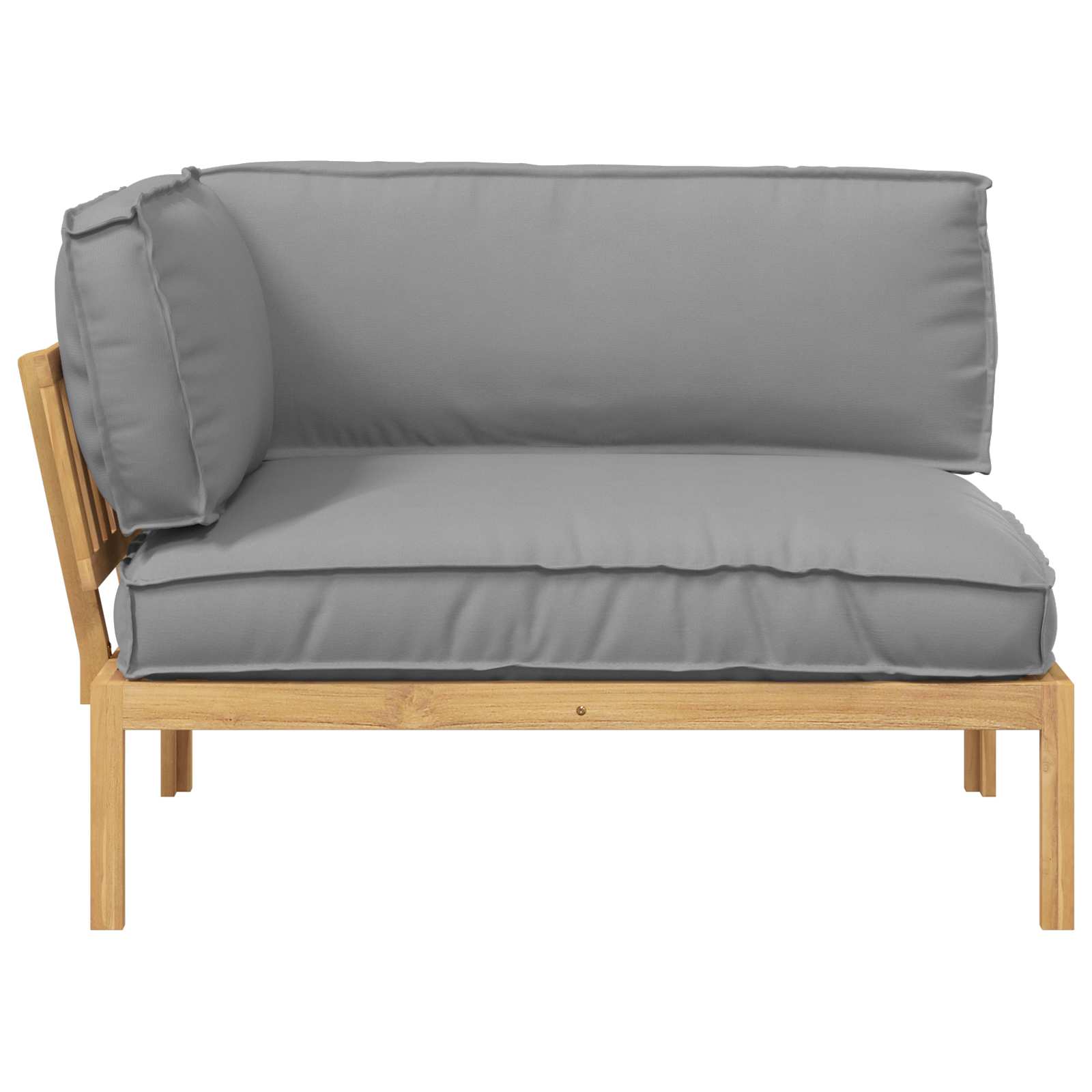 Sofa Set mit Kissen Uni Grau 133 x 92 x 69 cm Massivholz Akazie