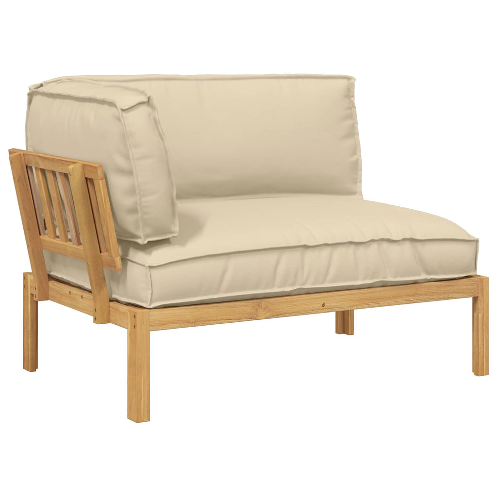 Sofa Set mit Kissen Beige 133 x 92 x 69 cm Massivholz Akazie