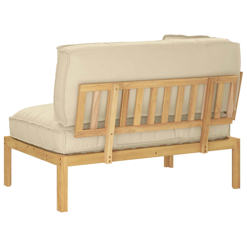 Sofa Set mit Kissen Beige 133 x 92 x 69 cm Massivholz Akazie
