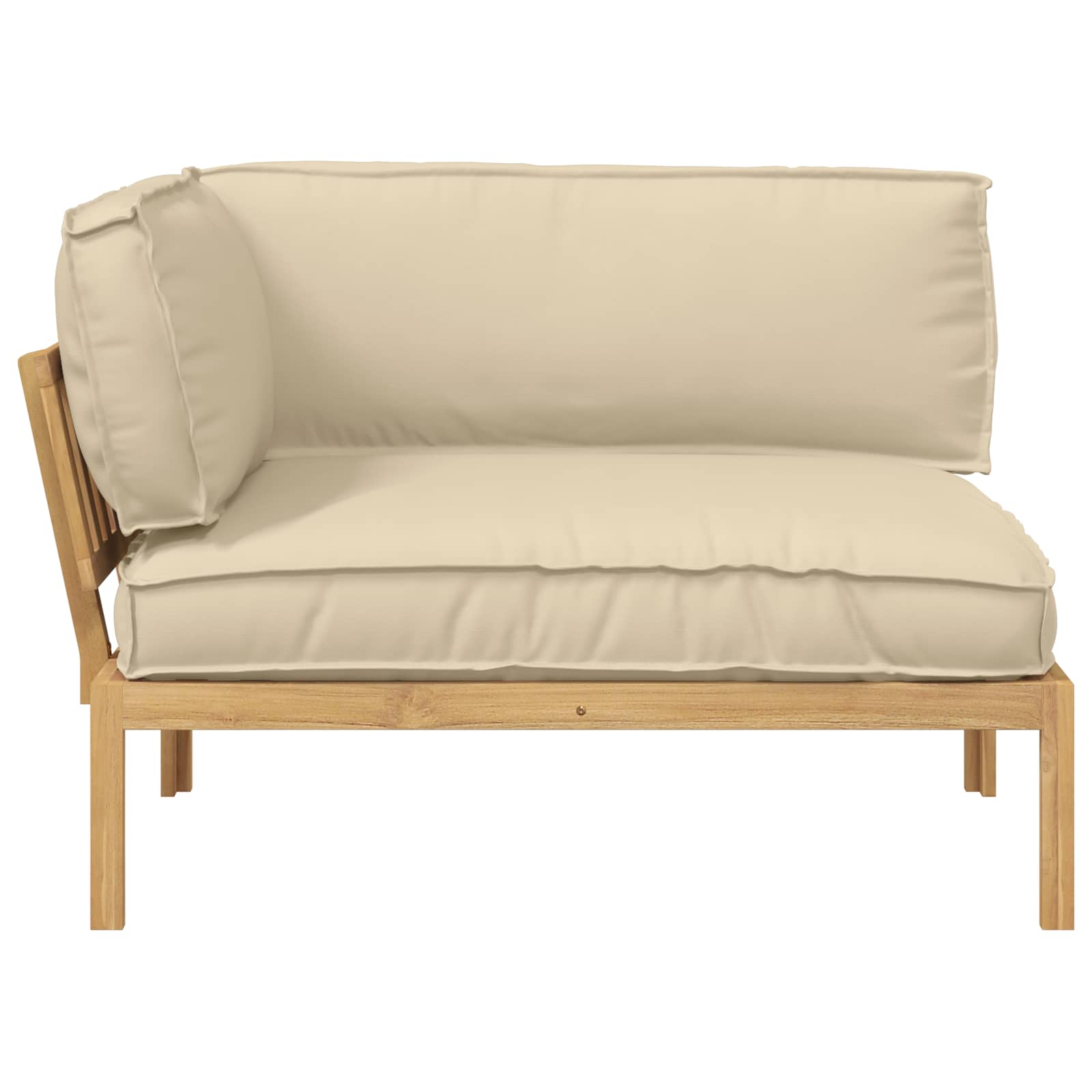 Sofa Set mit Kissen Beige 133 x 92 x 69 cm Massivholz Akazie