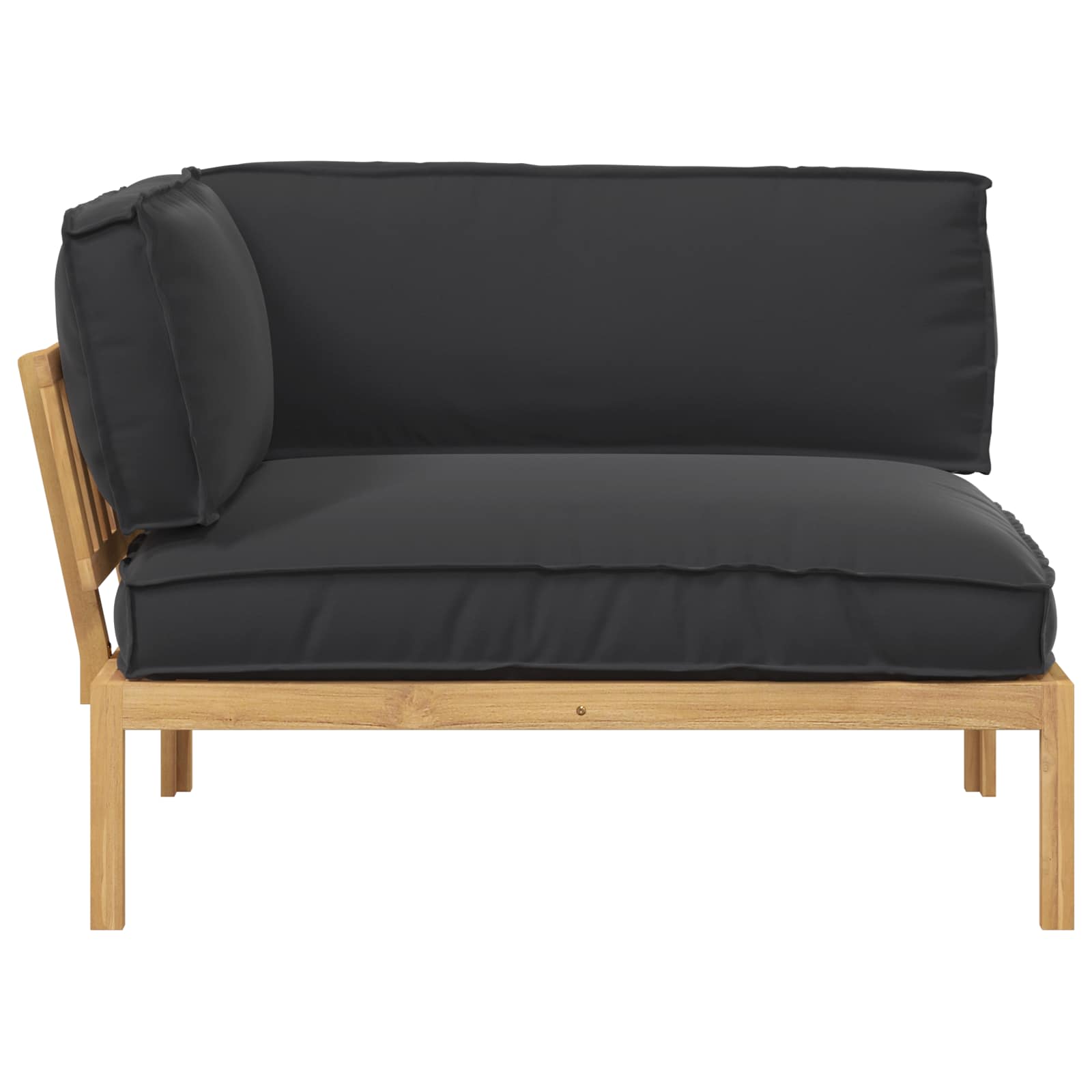 Sofa Set mit Kissen Schwarz 133 x 92 x 69 cm Massivholz Akazie