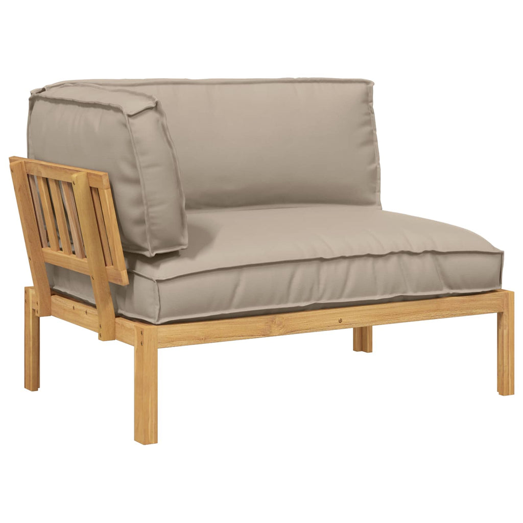 Sofa Set mit Kissen Taupe 133 x 92 x 69 cm Massivholz Akazie