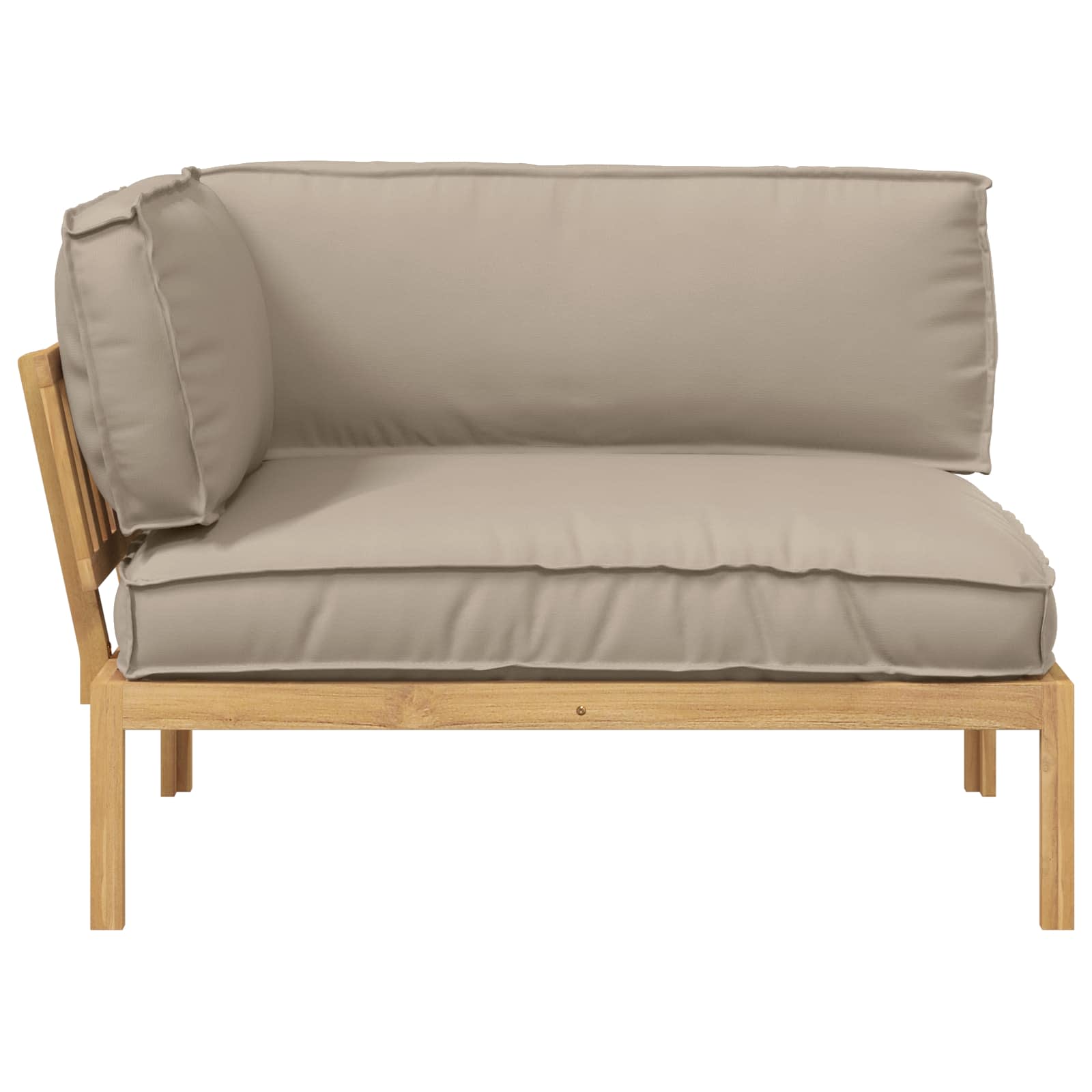 Sofa Set mit Kissen Taupe 133 x 92 x 69 cm Massivholz Akazie