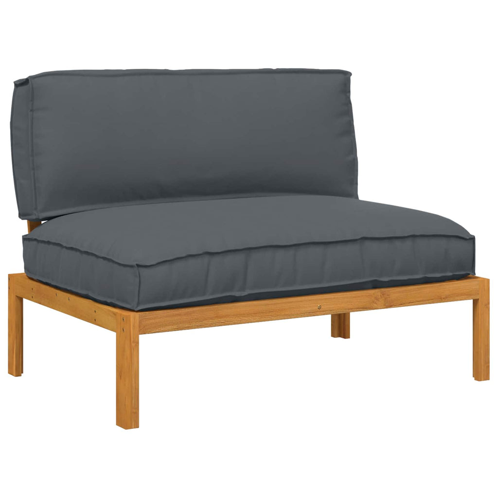 Sofa Set Uni Anthrazit 120 x 92 x 69 cm Massivholz Akazie
