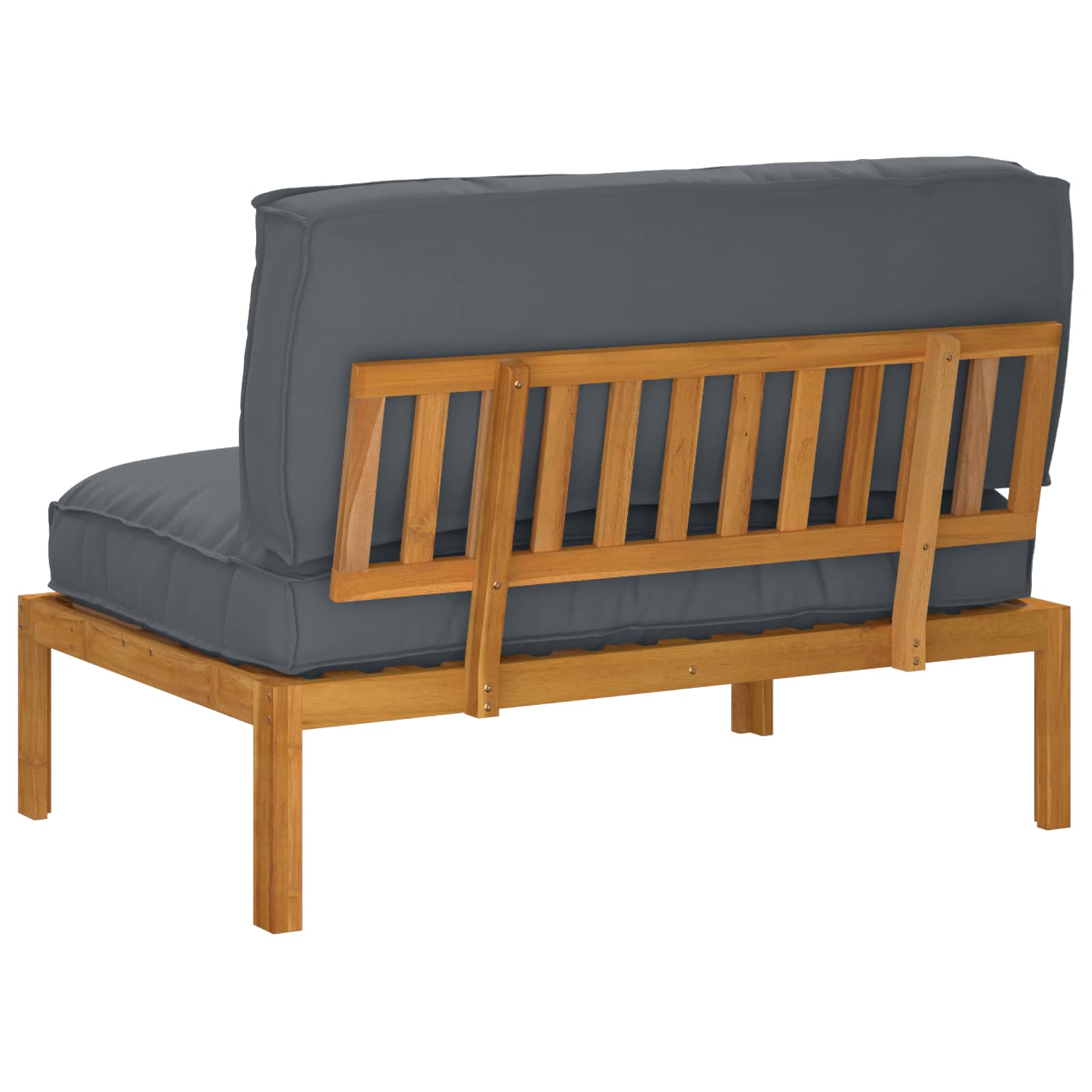 Sofa Set Uni Anthrazit 120 x 92 x 69 cm Massivholz Akazie