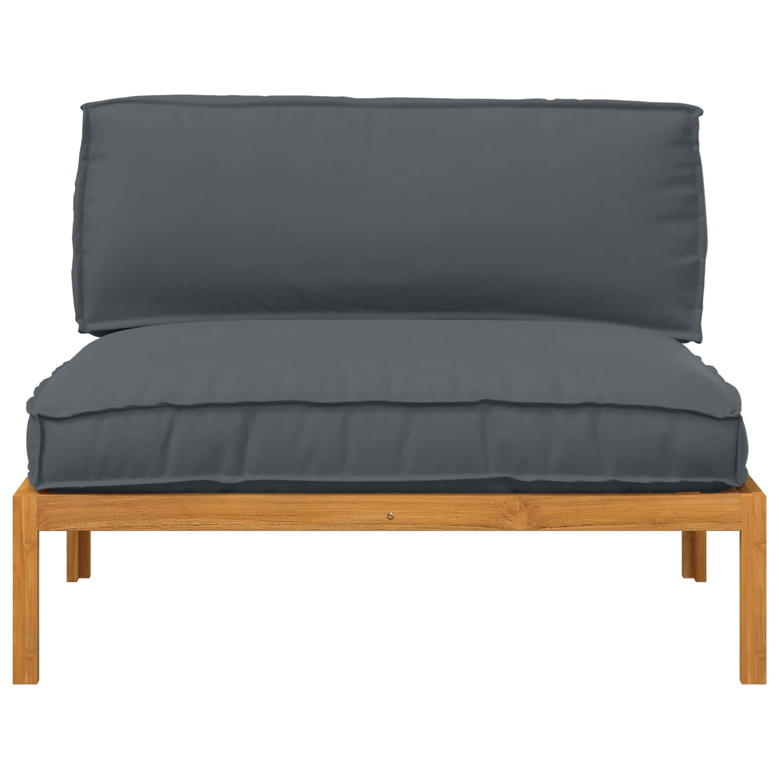 Sofa Set Uni Anthrazit 120 x 92 x 69 cm Massivholz Akazie