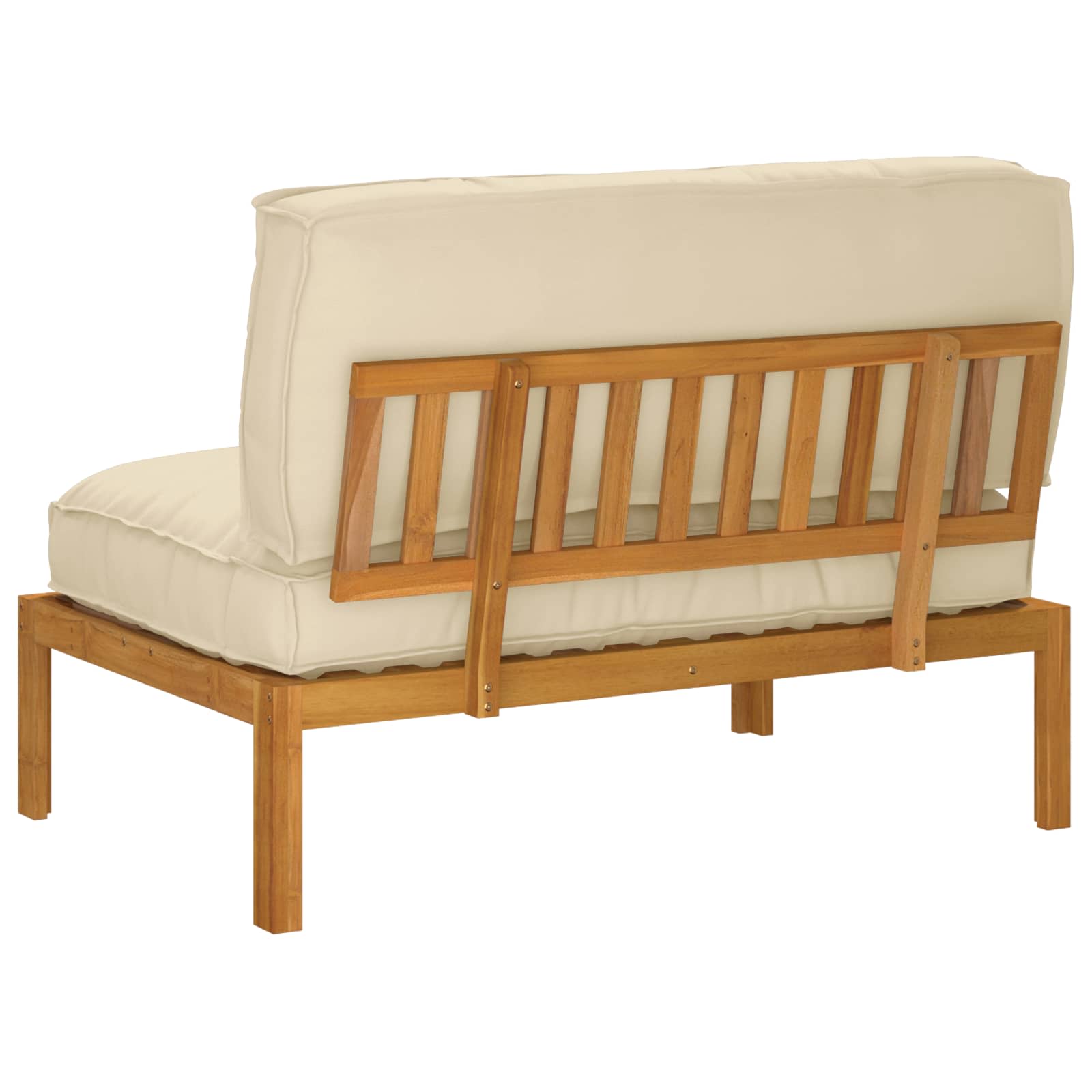 Sofa Set mit Kissen Beige 120 x 92 x 69 cm Massivholz Akazie