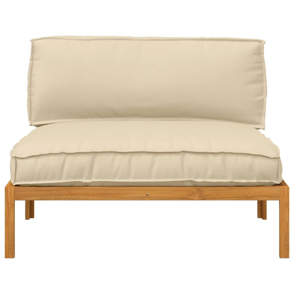 Sofa Set mit Kissen Beige 120 x 92 x 69 cm Massivholz Akazie