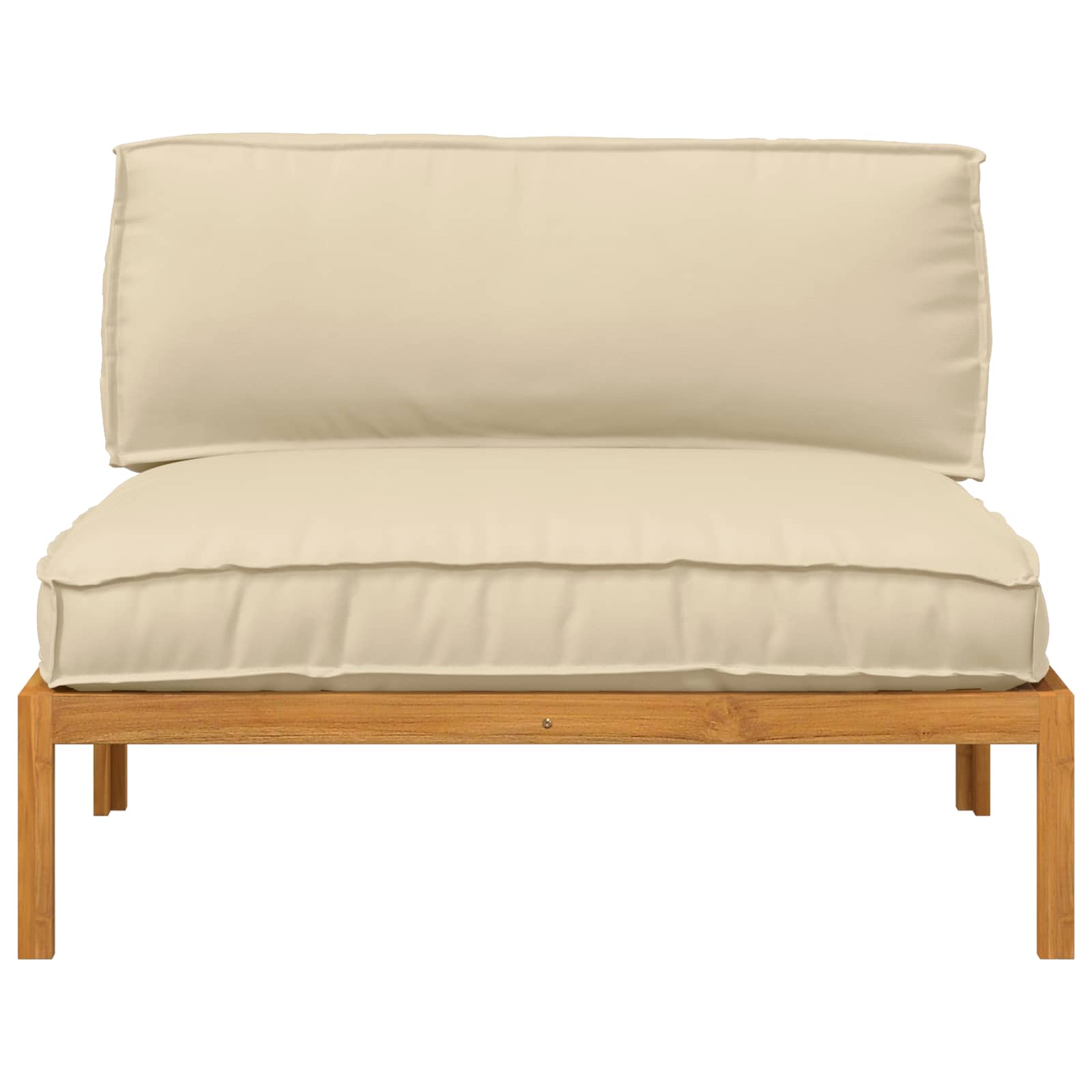 Sofa Set mit Kissen Beige 120 x 92 x 69 cm Massivholz Akazie